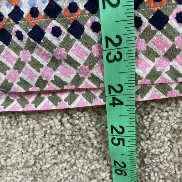 J. Crew Womens Top 4 Pink Orange Cotton Boho Geometric Hippie Lightweight - Picture 5 of 8